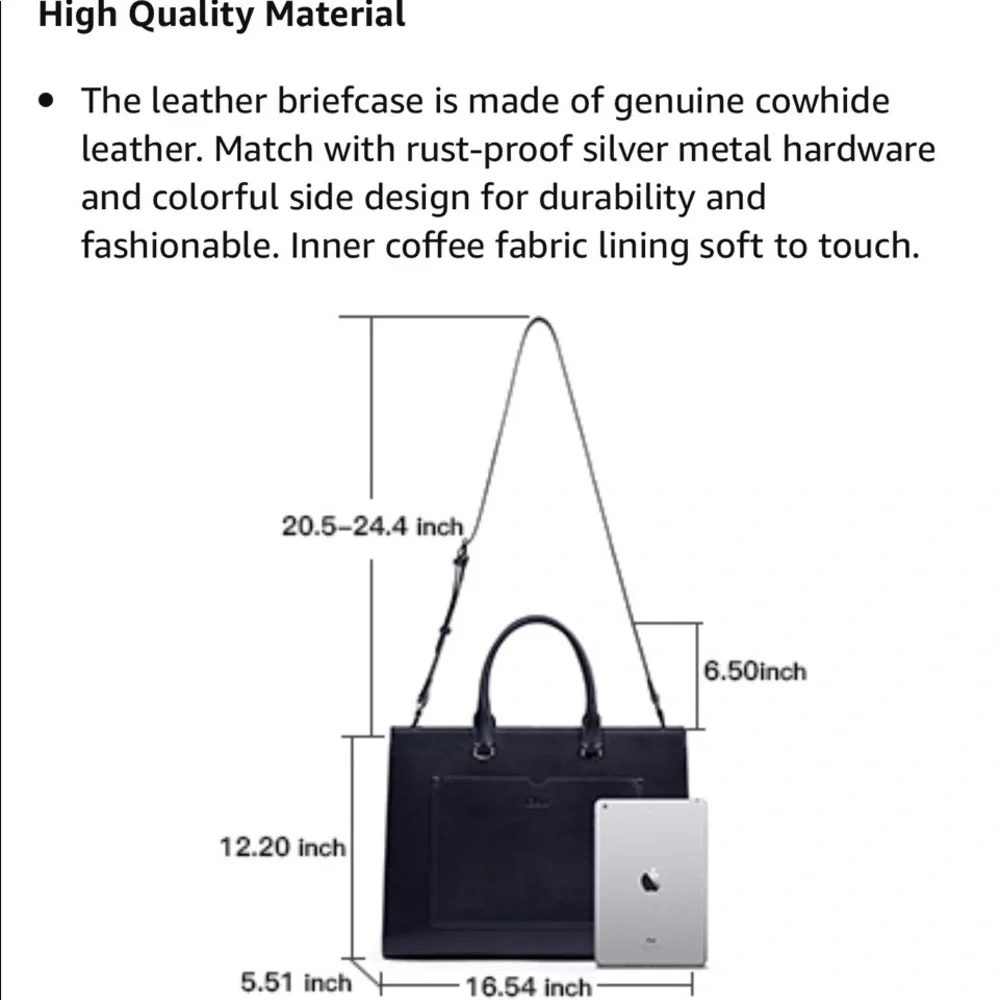 Cluci briefcase leather for woman - Picture 8 of 8